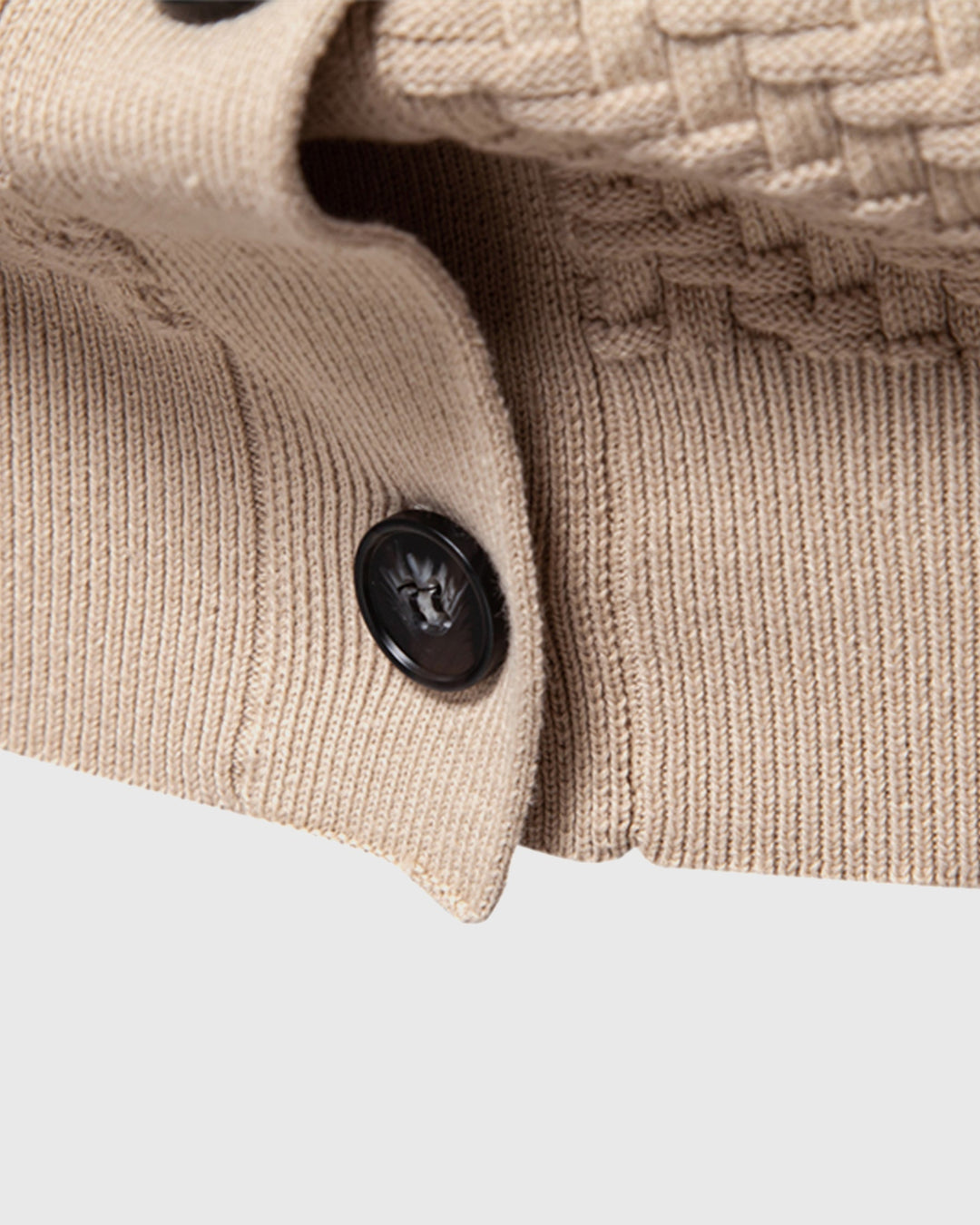 Archer | Herringbone Panel V-Neck Men's Cardigan