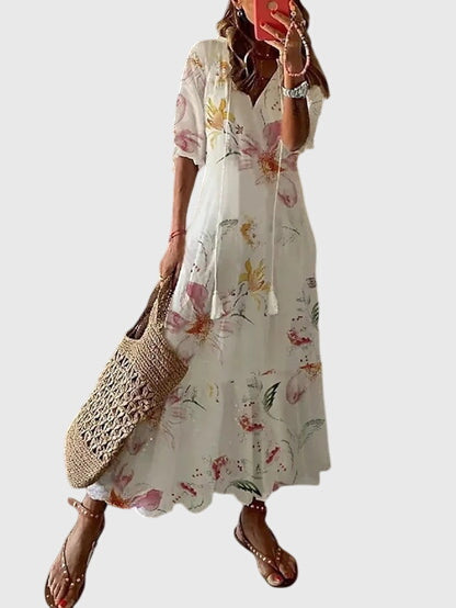 Indira | Women's Boho Print Maxi Dress – Summer Beach Dress