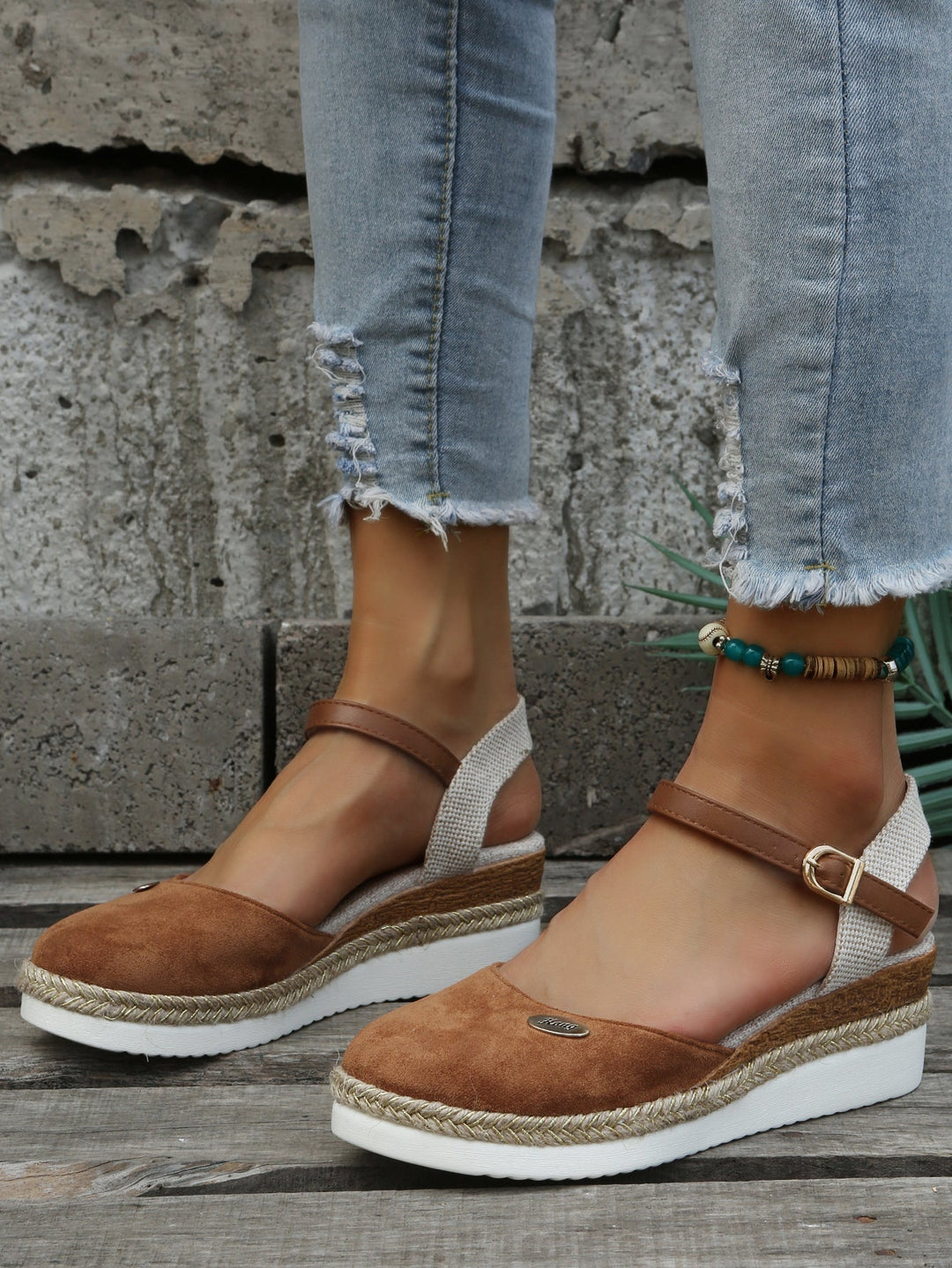 Siara | Ankle Strap Espadrille Wedge Sandals