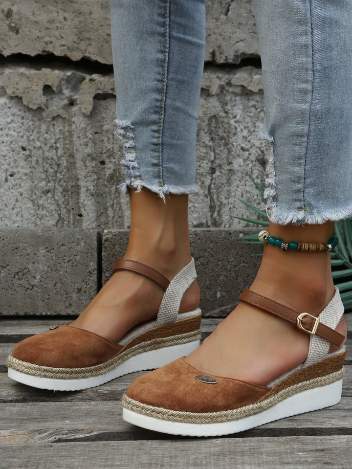 Siara | Ankle Strap Espadrille Wedge Sandals