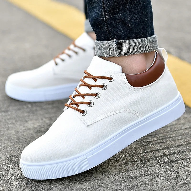 Brixton | Canvas Contrast Collar Lace-Up Casual Sneakers Mens Shoes