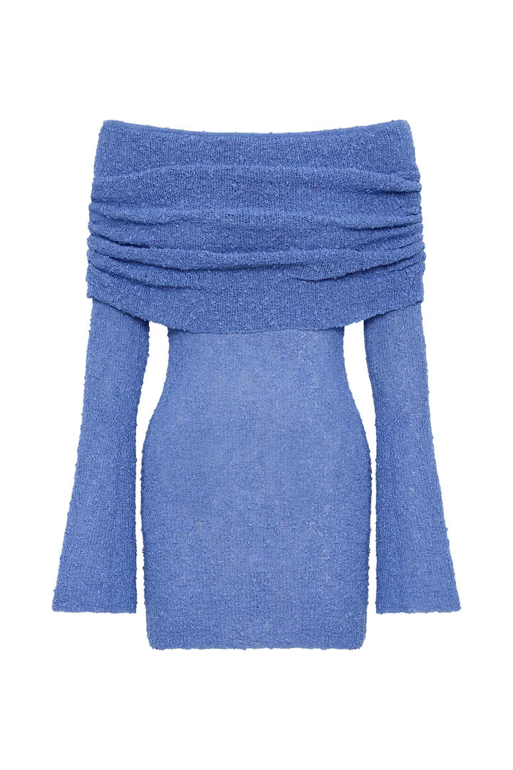 Dolce | Off Shoulder Long Sleeve Sequin Knit Homecoming Mini Dress