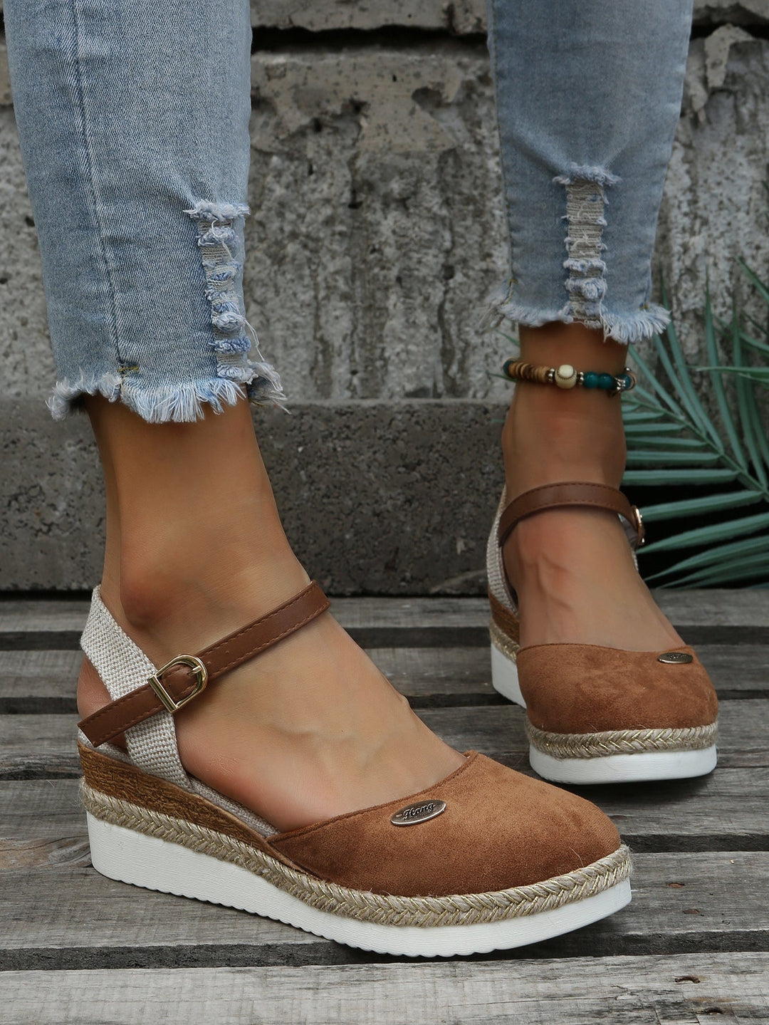 Siara | Ankle Strap Espadrille Wedge Sandals