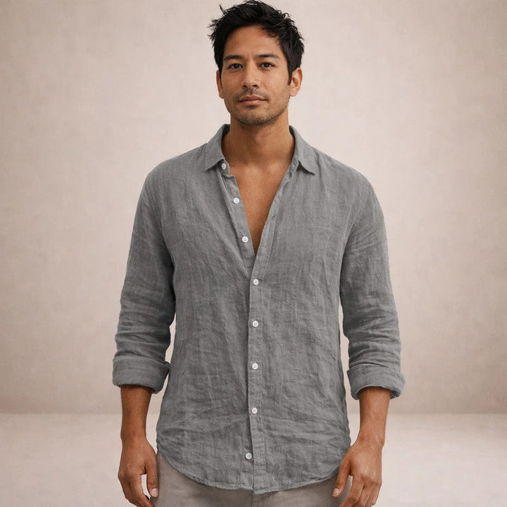 Reid | Men's Relaxed Fit Long Sleeve Linen Shirt