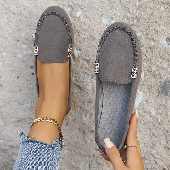 Daphne | Denim Slip-On Flats