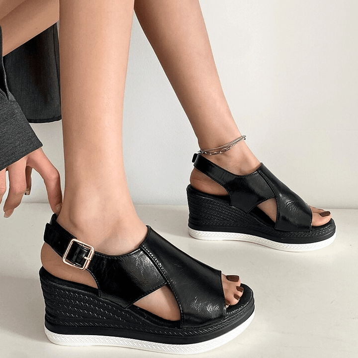 Aurielle | Women’s Metallic Wedge Sandals
