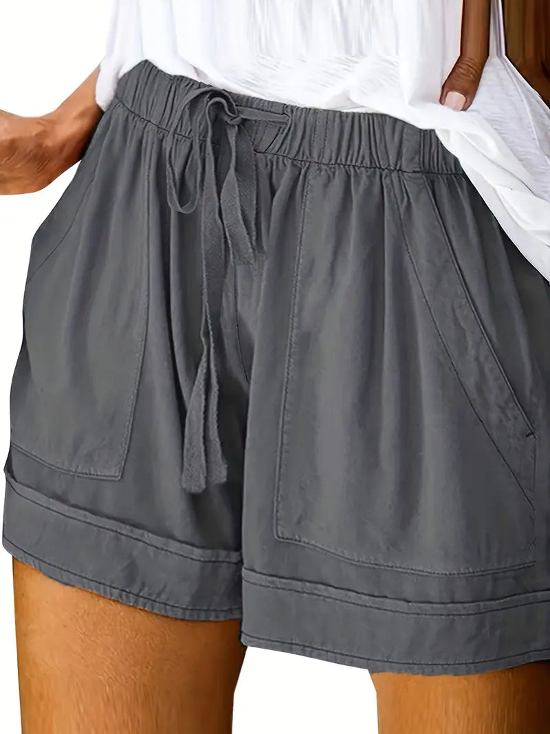Tempo | Drawstring Elastic Waist Pocket Casual Womens Shorts