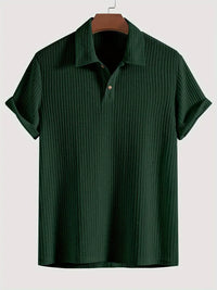 Cassius | Men's Textured Knit Two-Button Polo