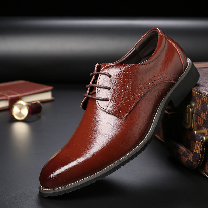 Mercer | Brogue Detail Lace-Up Leather Derby Formal Mens Shoes