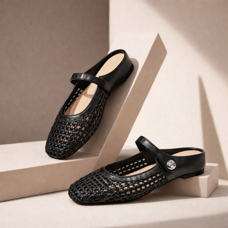 Aurore | Women's Woven Metallic Flats