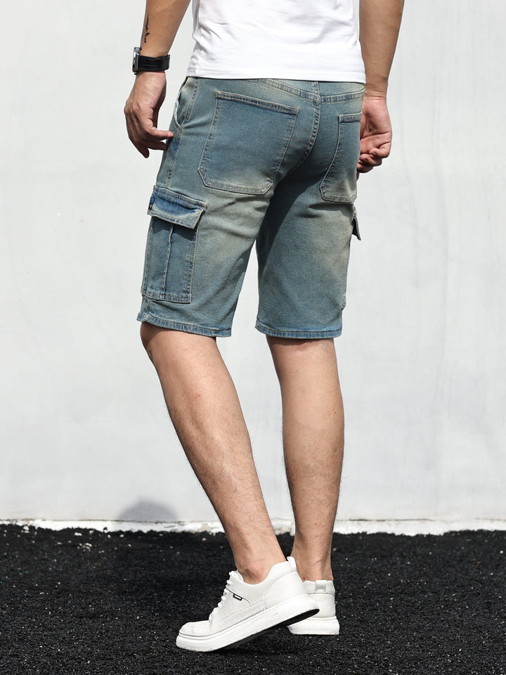 Decker | Men's Denim Cargo Shorts with Flap Pocket
