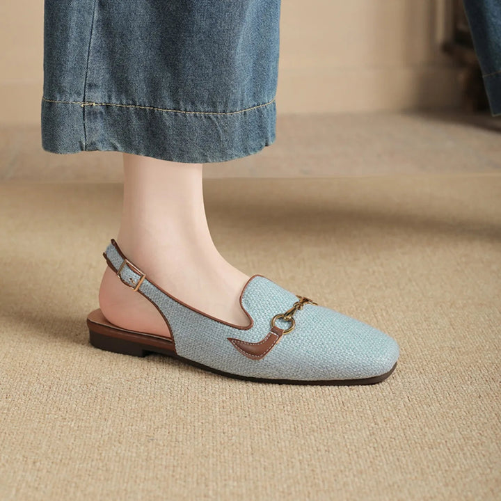 Lucienne | Woven Slingback Flats