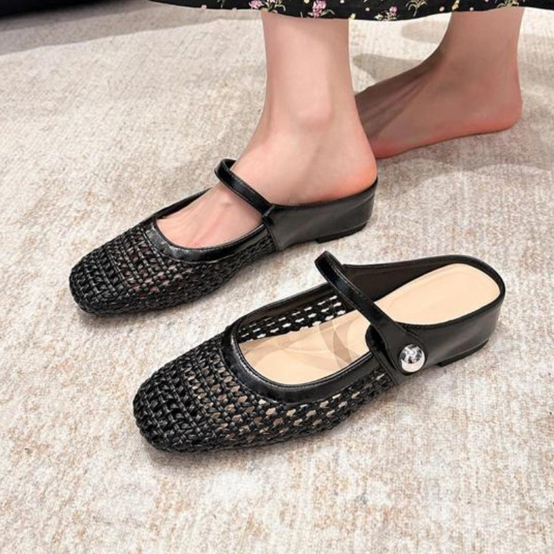 Aurore | Women's Woven Metallic Flats