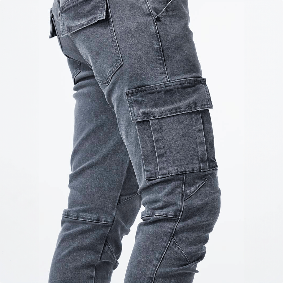 Mason | Denim Stretch Cargo Pants