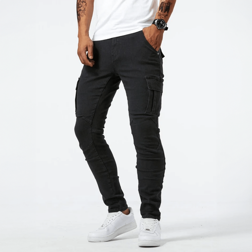 Mason | Denim Stretch Cargo Pants