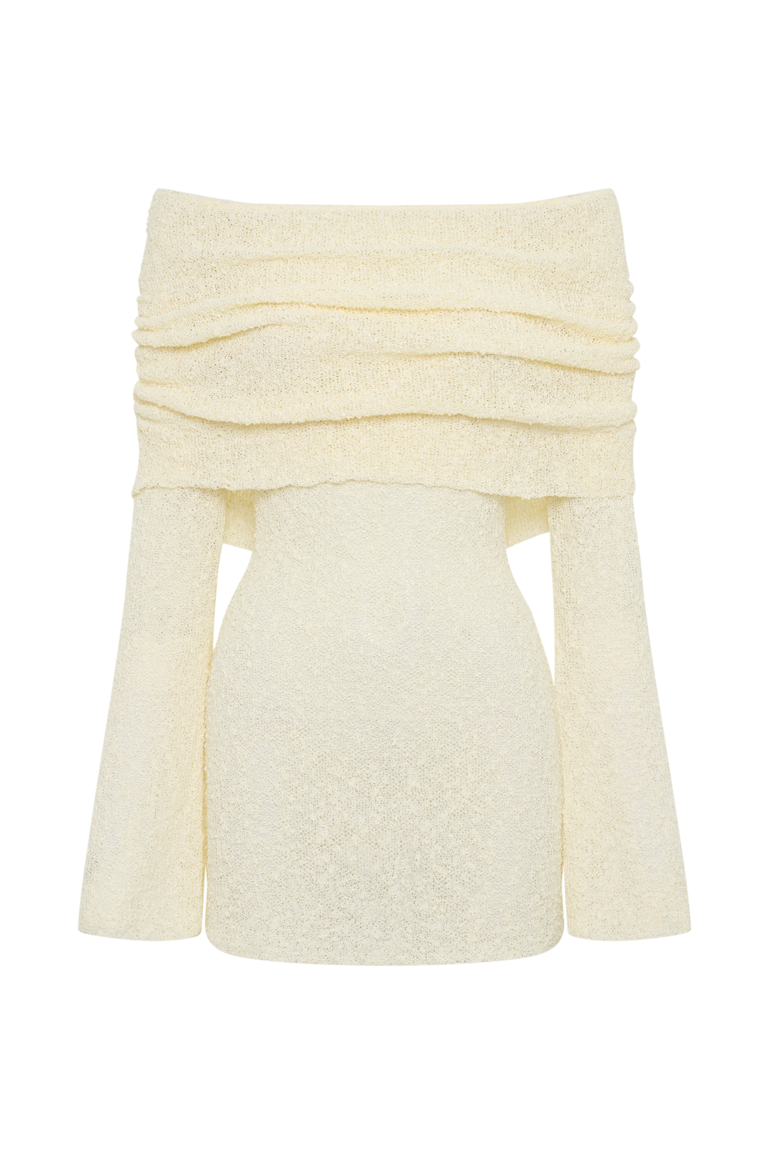 Colette | Off-Shoulder Long Sleeve Homecoming Dress in Sequin Knit