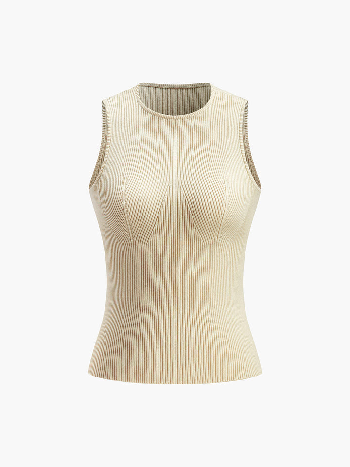 Rosalie | Ribbed Knit Sleeveless Tank Top