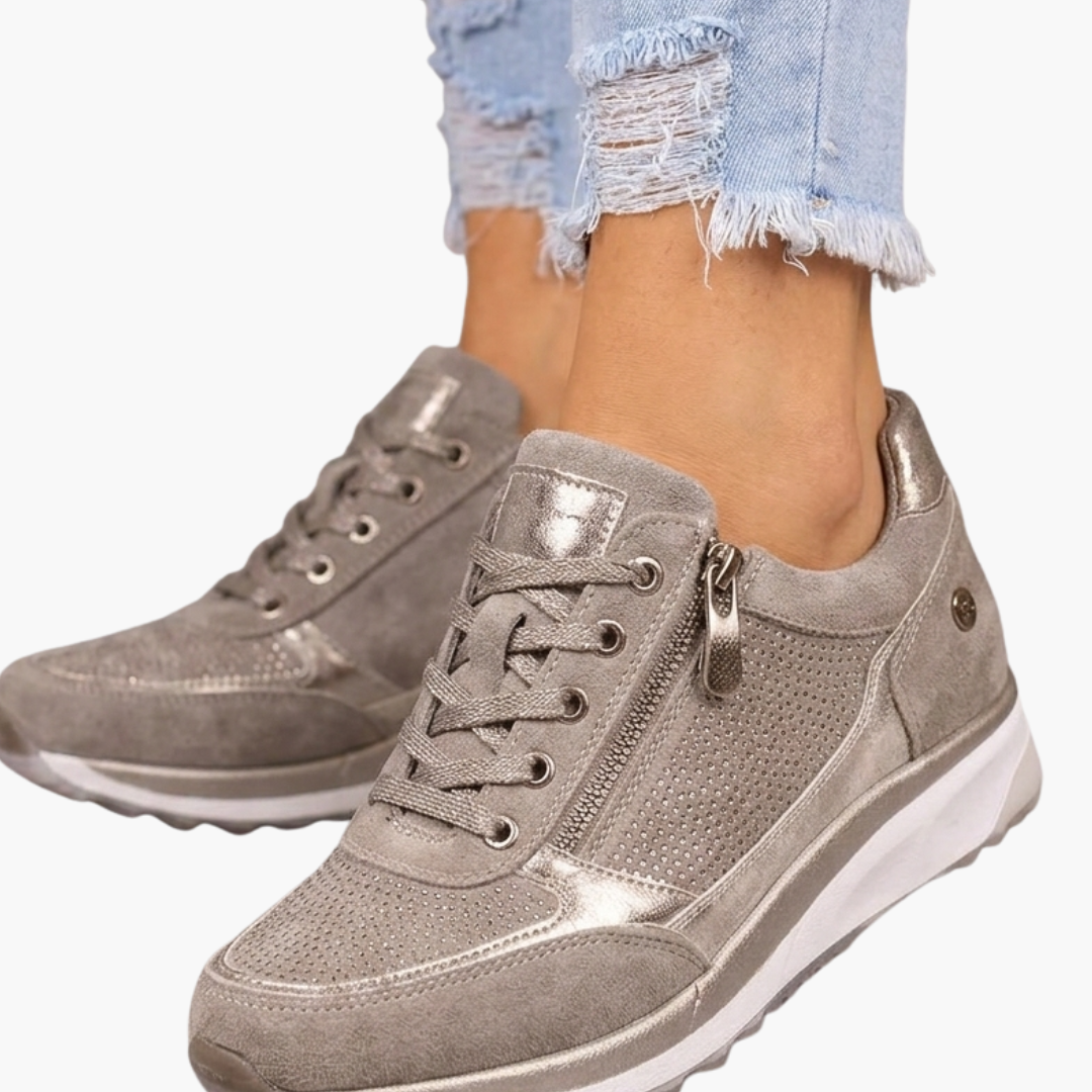Virelle | Women Orthopedic Zip Accent Sneakers
