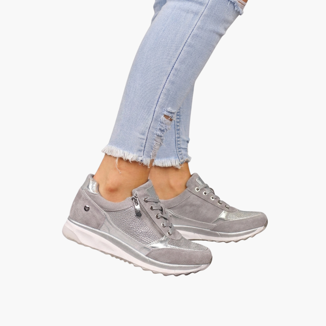 Virelle | Women Orthopedic Zip Accent Sneakers
