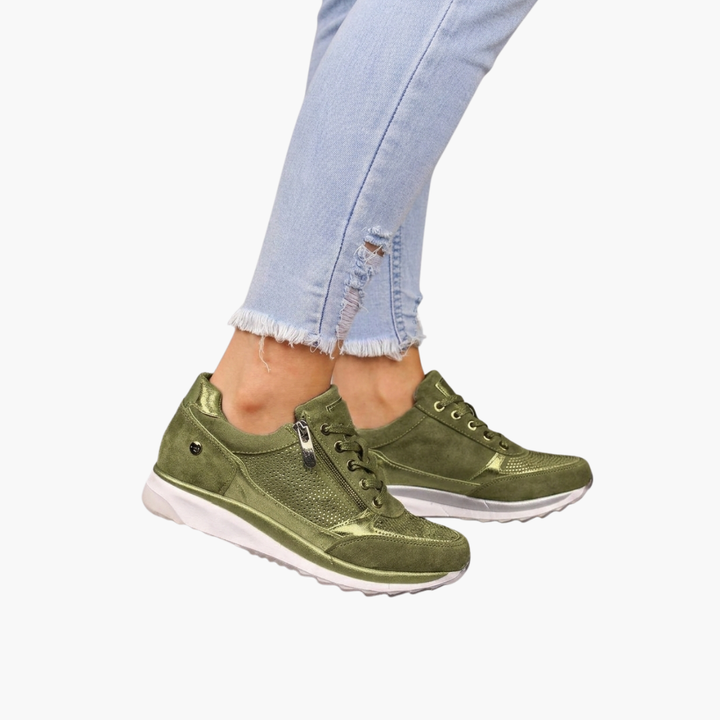 Virelle | Women Orthopedic Zip Accent Sneakers