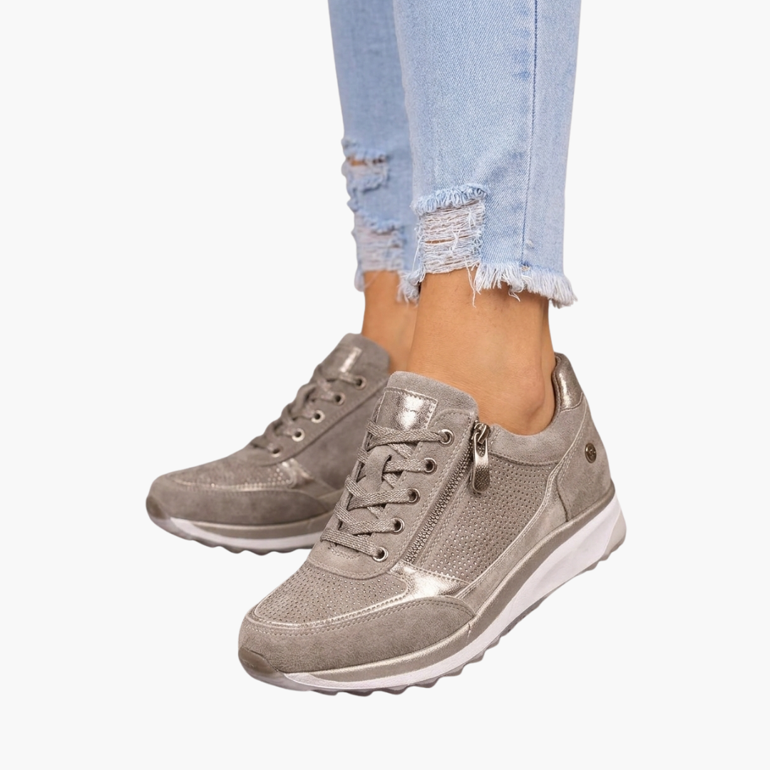 Virelle | Women Orthopedic Zip Accent Sneakers
