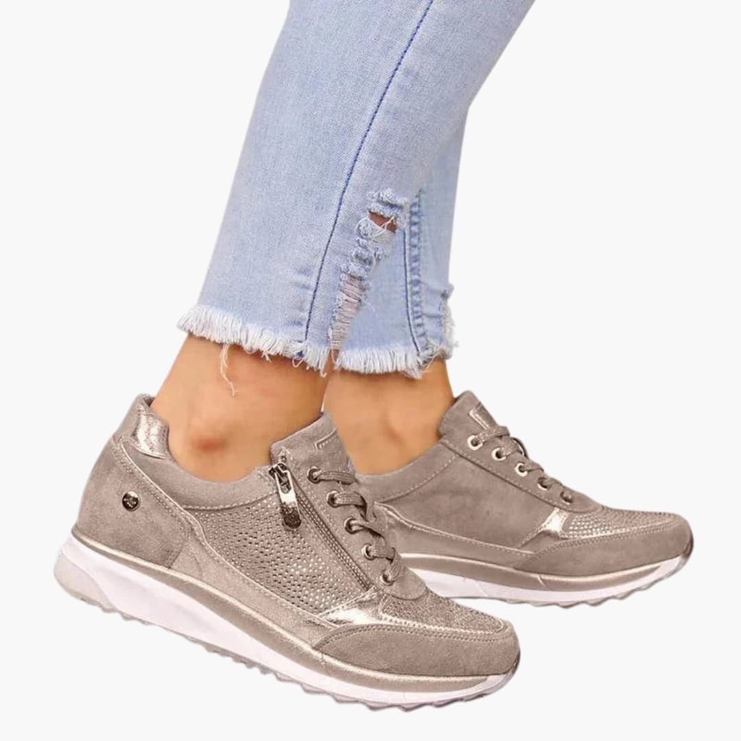 Virelle | Women Orthopedic Zip Accent Sneakers