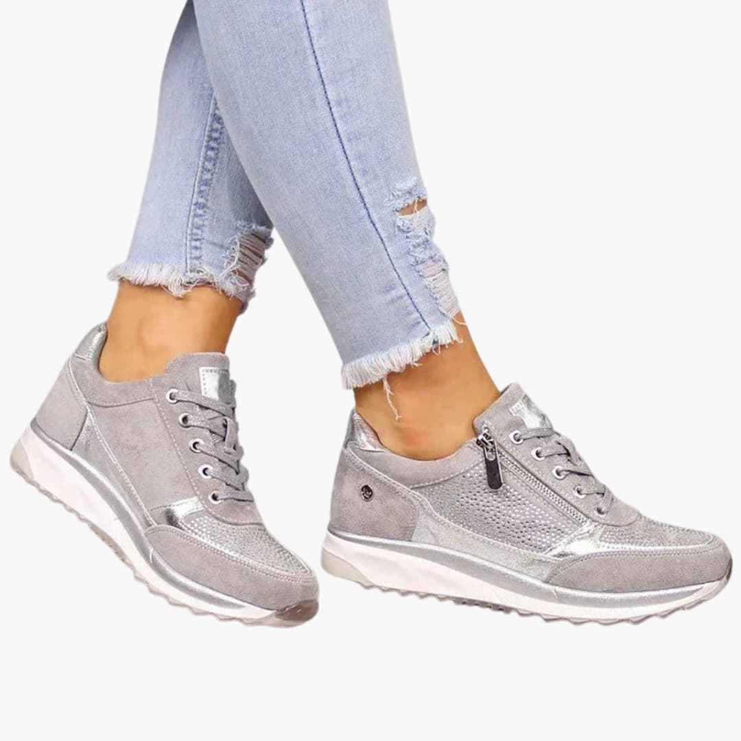 Virelle | Women Orthopedic Zip Accent Sneakers