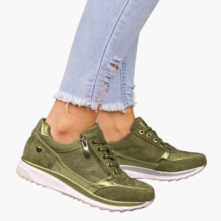 Virelle | Women Orthopedic Zip Accent Sneakers