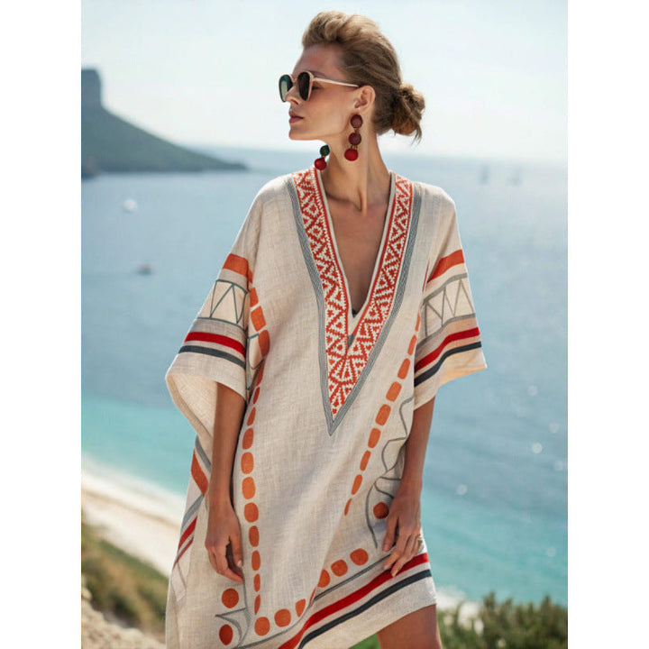 Marrakech | Embroidered Tribal Kaftan Summer Dress
