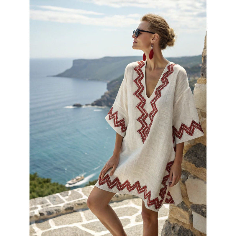 Marrakech | Embroidered Tribal Kaftan Summer Dress