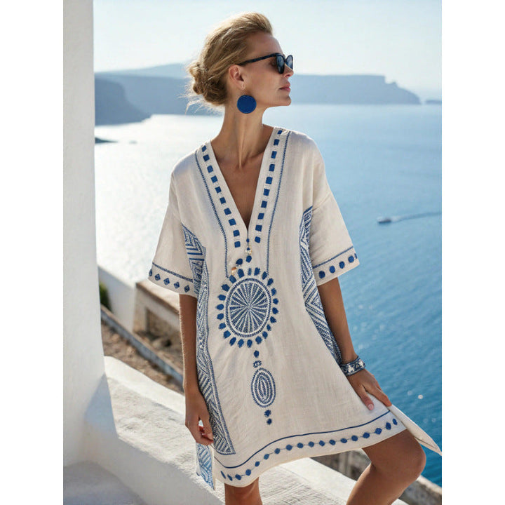 Marrakech | Embroidered Tribal Kaftan Summer Dress