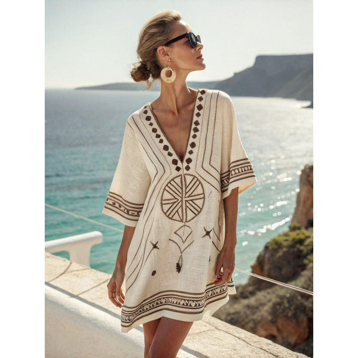 Marrakech | Embroidered Tribal Kaftan Summer Dress