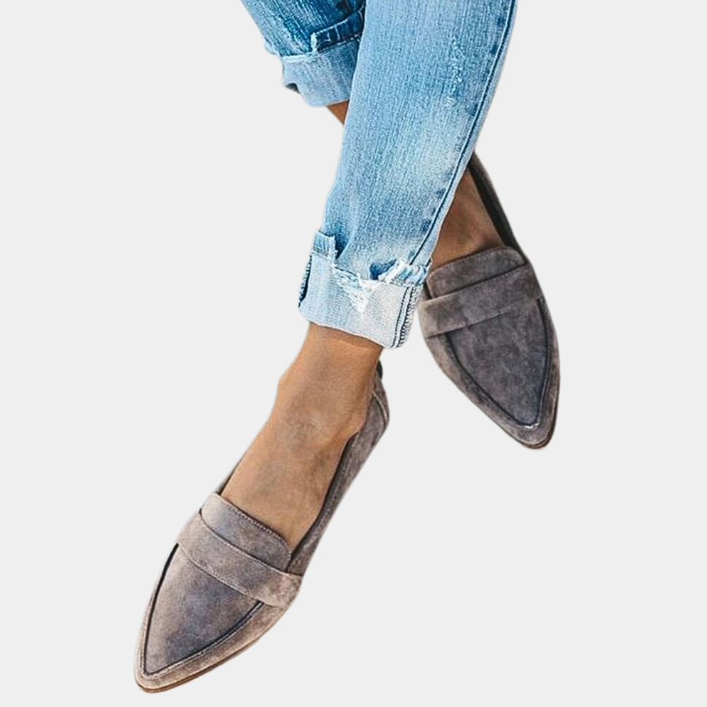 Malina | Pointed-Toe Suede Slip-On Orthopedic Flats for Women