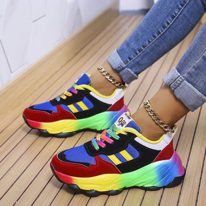 Zaria | Women Orthopedic Rainbow Chunky Sneakers