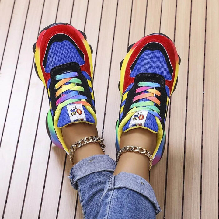 Zaria | Women Orthopedic Rainbow Chunky Sneakers