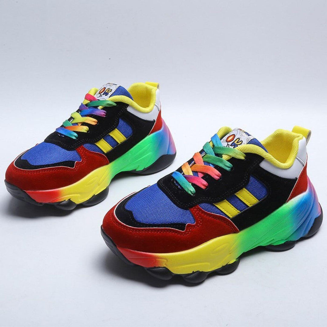 Zaria | Women Orthopedic Rainbow Chunky Sneakers