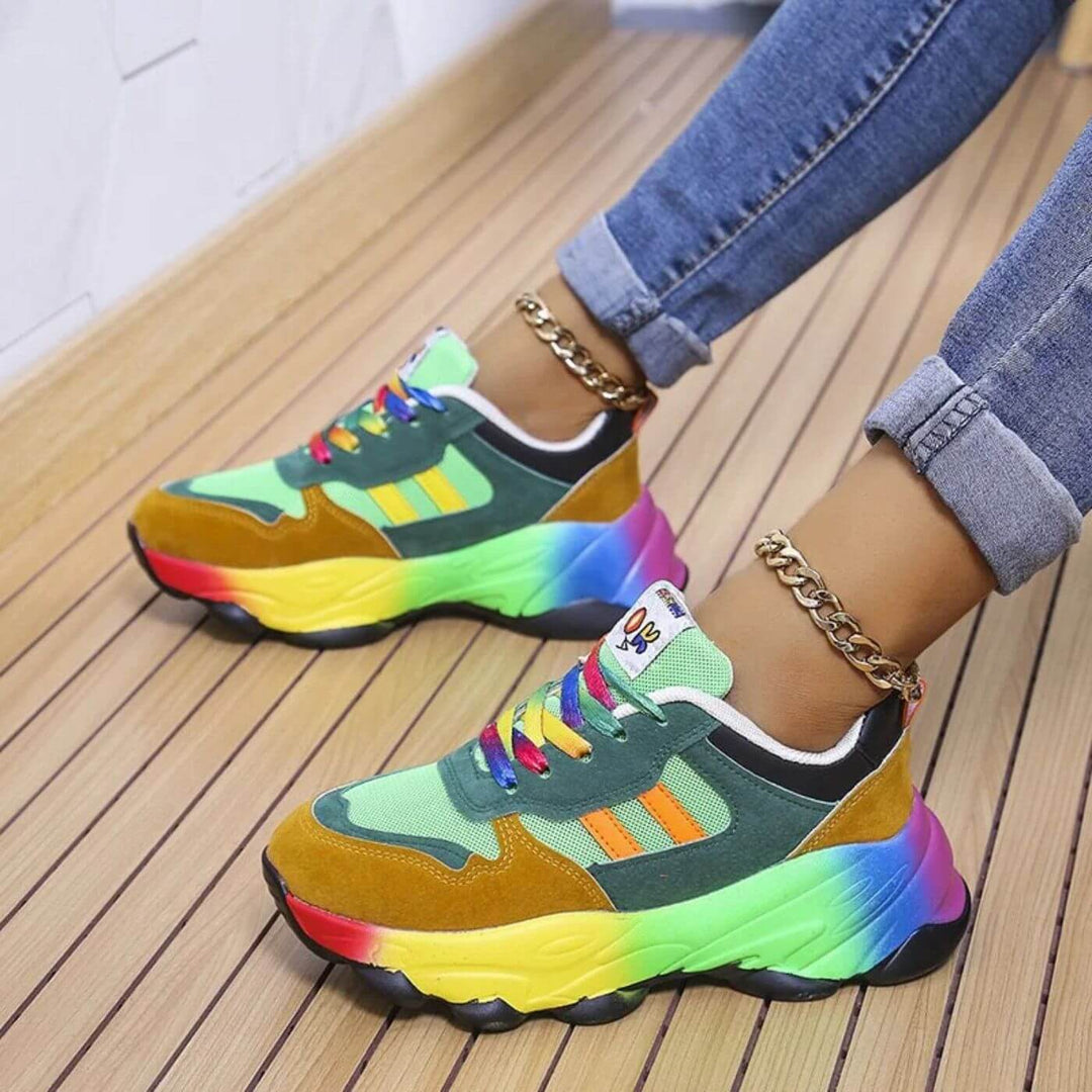 Zaria | Women Orthopedic Rainbow Chunky Sneakers
