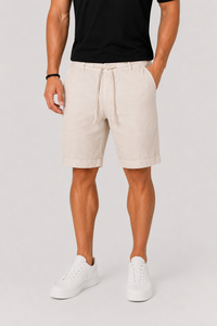 Sorento | Men's Rolled Cuff Drawstring Linen Shorts