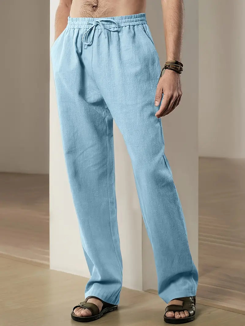 Matteo | Men's Straight Leg Linen Pants
