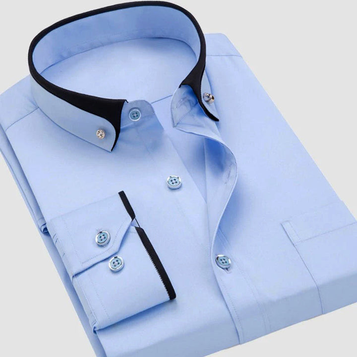 Grant | Double Collar Men's Smart-Casual Shirt with Contrast Trim