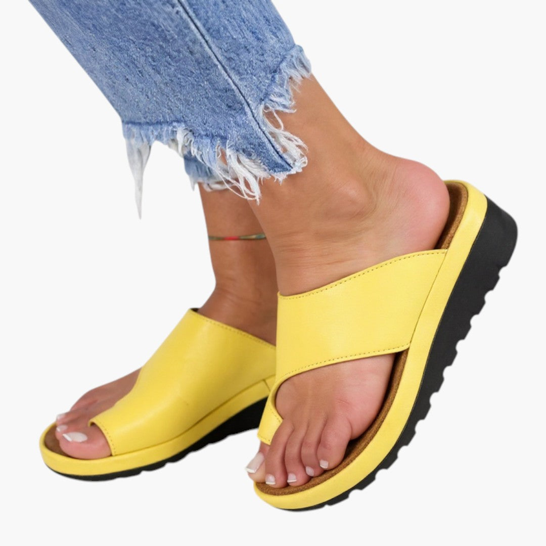 Mila | Toe Loop Orthopedic Wedge Flat Sandals