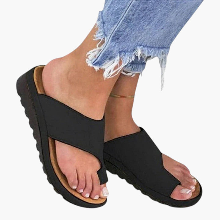 Mila | Toe Loop Orthopedic Wedge Flat Sandals