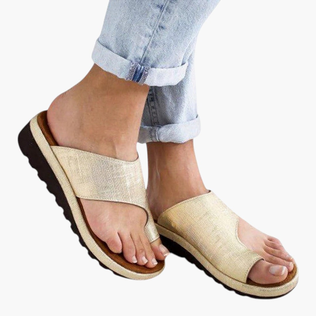 Mila | Toe Loop Orthopedic Wedge Flat Sandals