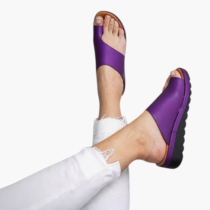 Mila | Toe Loop Orthopedic Wedge Flat Sandals