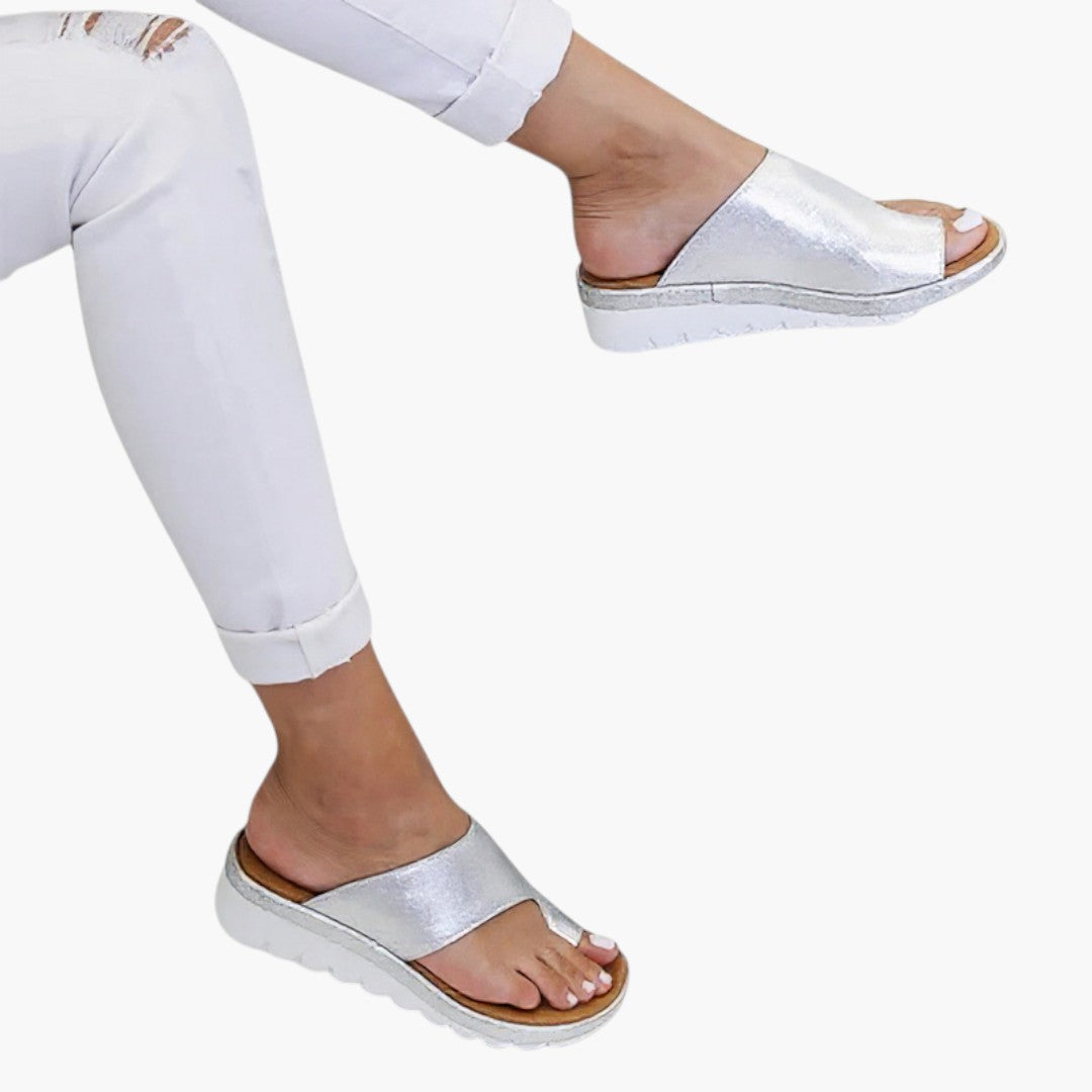 Mila | Toe Loop Orthopedic Wedge Flat Sandals