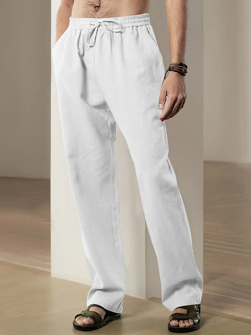 Matteo | Men's Straight Leg Linen Pants