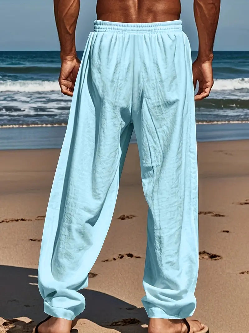 Matteo | Men's Straight Leg Linen Pants