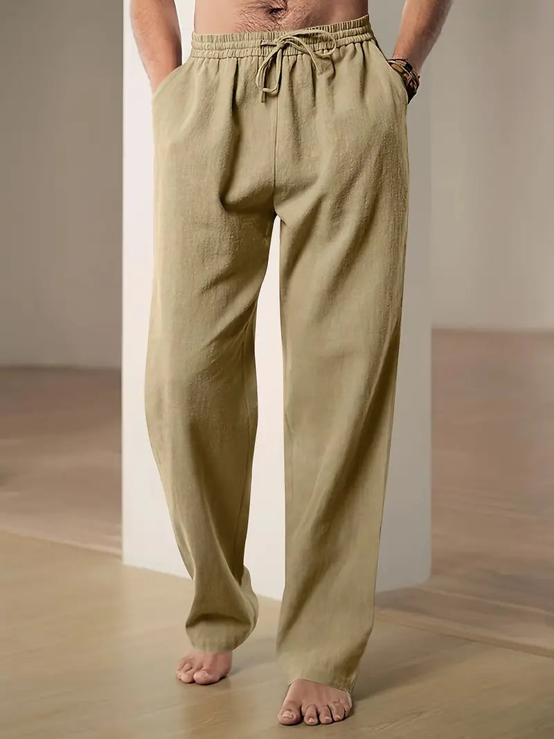 Matteo | Men's Straight Leg Linen Pants