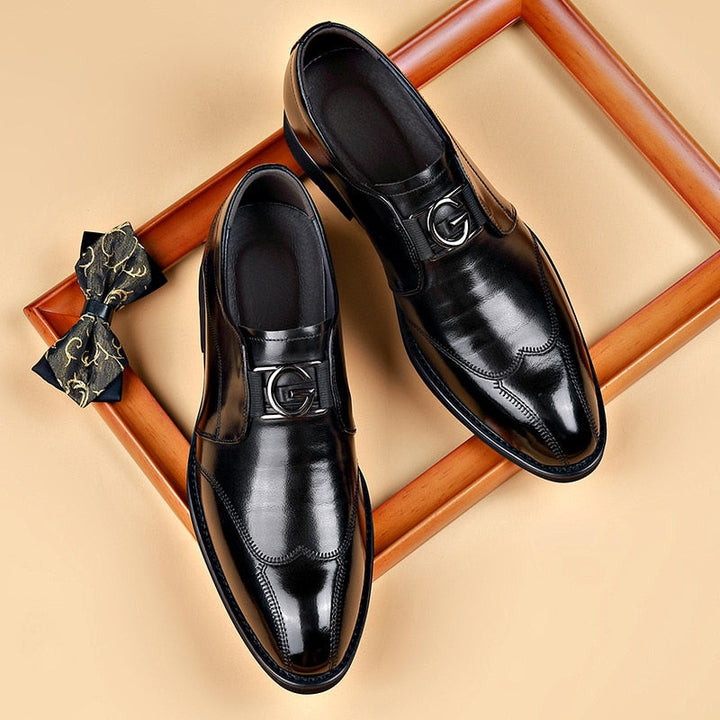 Romano | Wingtip Slip On Metal Buckle Mens Formal Shoes