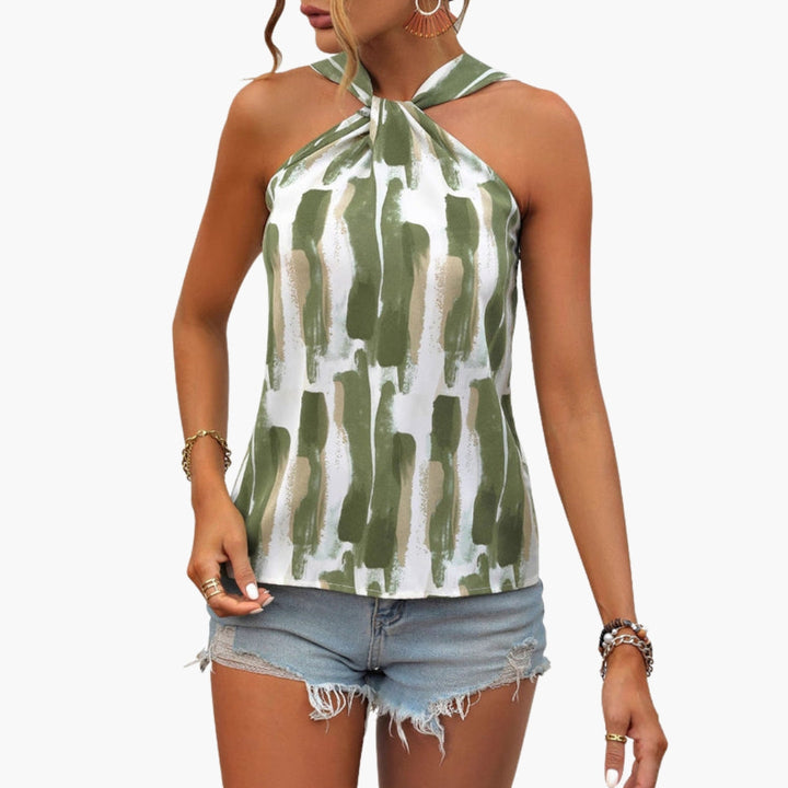 Mila | Chic Printed Halter Top